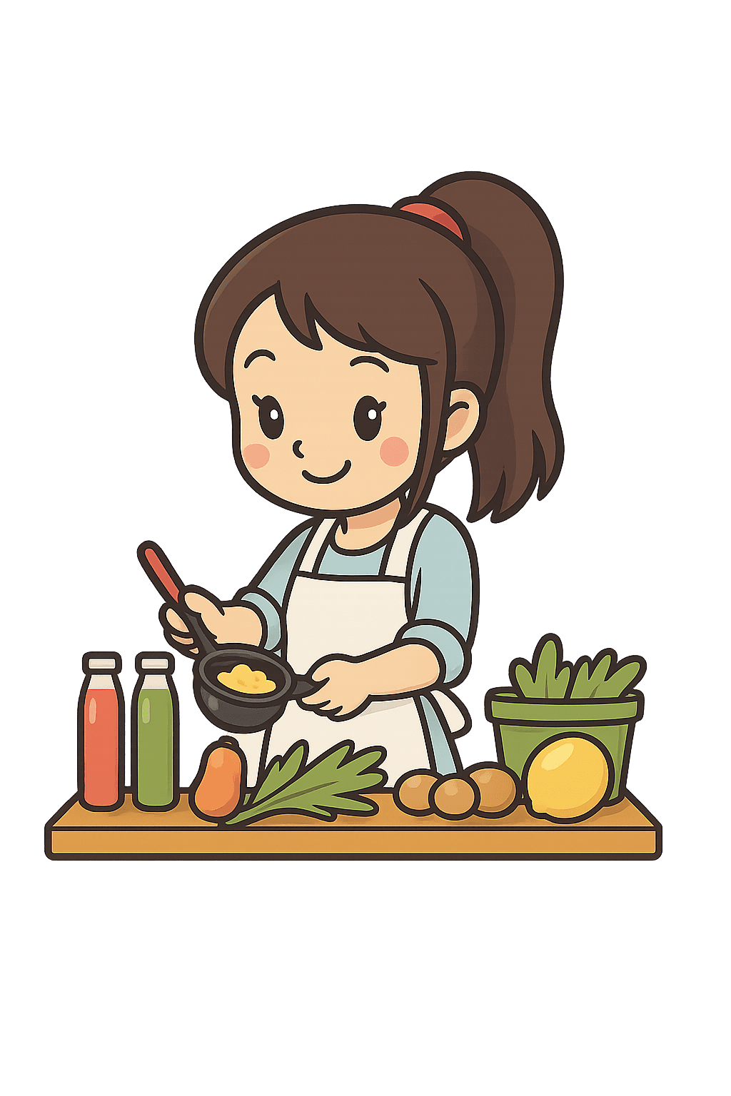 Girl cooking